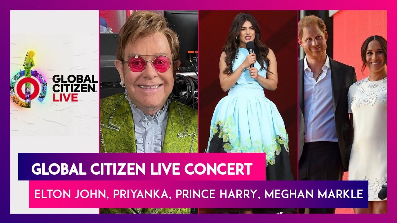 Global Citizen Live Concert In Paris, London, New York: Elton John, Ed Sheeran, Billie Elish, Priyanka Chopra, Prince Harry, Meghan Markle & More