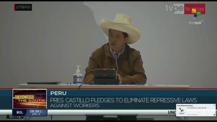 Peruvian President promises to eliminate laws against workers