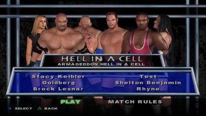 HCTP Stacy Keibler(ovr 100) vs Goldberg vs Brock Lesnar vs Test vs Shelton Benjamin vs Rhyno