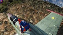 GTA 5 Water Spiderman Dancing Funny Movement - Suddenly Spider Accident By Plane