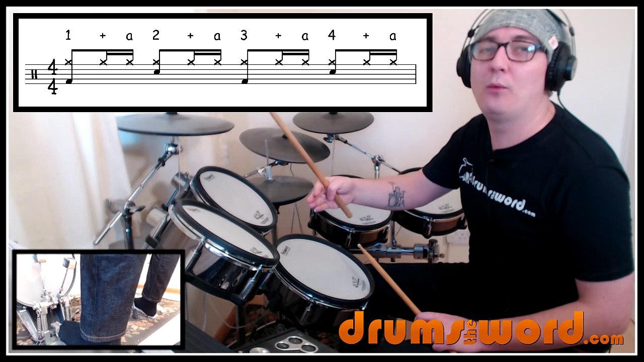 ★ Hi-Hat Push ★ FREE Beginner Video Drum Lesson | How To Play DRUM BEAT
