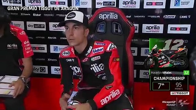 Maverick Viñales' first laps in Aprilia colours