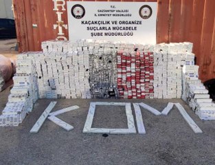 Gaziantep'te 33 bin paket kaçak sigara ele geçirildi