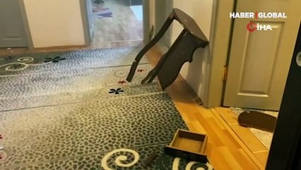 Sinir krizi geçirdi, eşyaları kırıp evi ateşe verdi