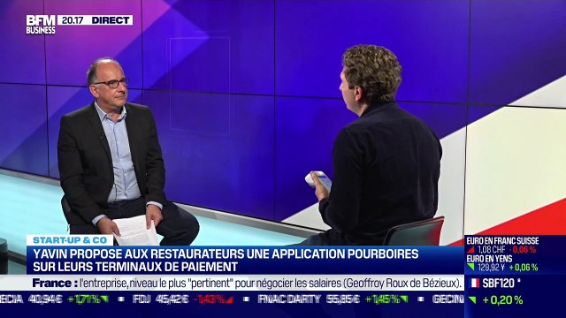 Start up & co : Yavin propose aux restaurateurs une application pourboires sur leurs terminaux de paiement - 27/09