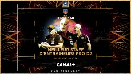 L'USAP reçoit le trophée de Meilleur Staff de Pro D2 - Nuit du Rugby