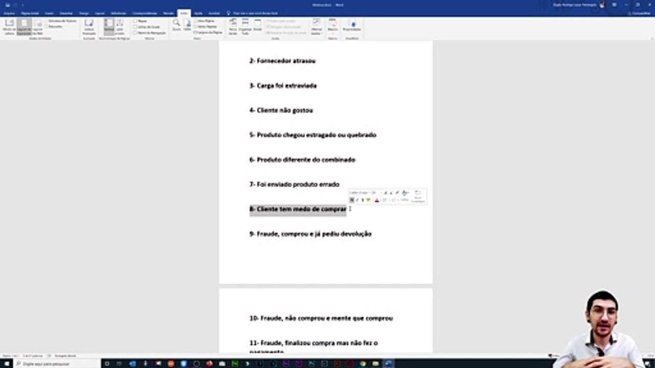 Problemas com clientes e entrega