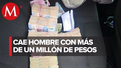 Guardia Nacional detiene a persona con 1.5 mdp en la autopista México-Puebla