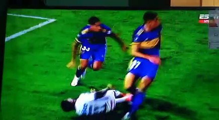 carlos tevez le paso la pelota a villa y fue golazo