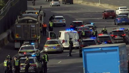 Police stop protesters gathering at Victoria’s Tullamarine Freeway