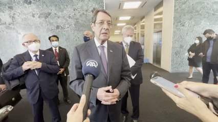 BİRLEŞMİŞ MİLLETLER - Rum lider Anastasiadis, üçlü görüşmenin ardından açıklama yaptı