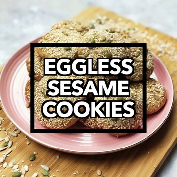 Eggless Sesame Cookies Recipe | Home Made Eggless Sesame Cookies Recipe | Sesame Seeds Cookies | Eggless White Sesame Cookies Recipe | Sesame Cookies Italian