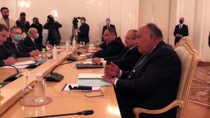 جانب من لقاء وزير الخارجية #سامح_شكري ونظيره الروسي سيرجي لافروف