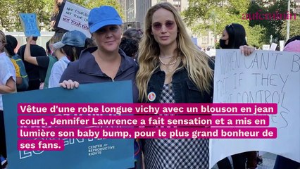 Jennifer Lawrence : enceinte et en pleine manifestation, l'actrice se mobilise pour le droit à l'avortement
