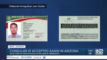 Arizona begins accepting 'consular IDs' used by many non-citizens