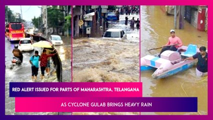 Red Alert Issued For Parts Of Maharashtra, Telangana As Cyclone Gulab Brings Heavy Rain