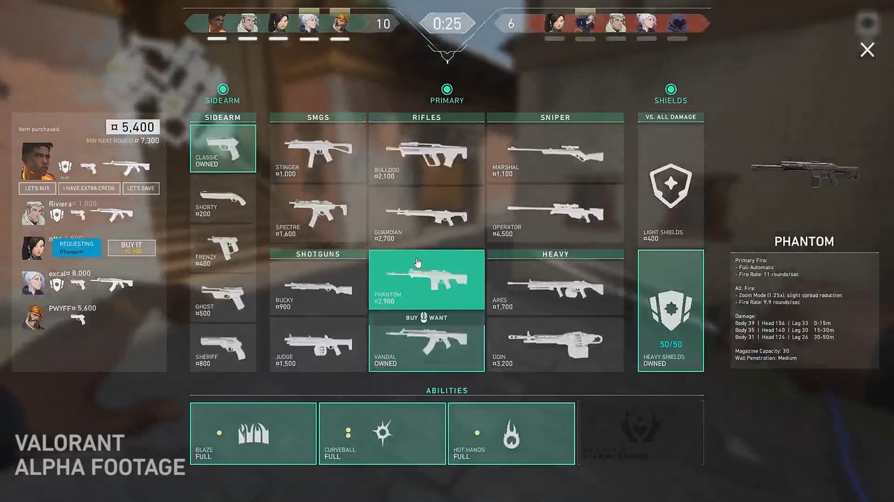 Valorant: Todas as armas