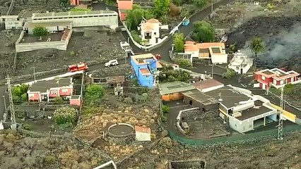 Esta es la huella que la lava está dejando en La Palma gracias a un vídeo de la  @UMEgob