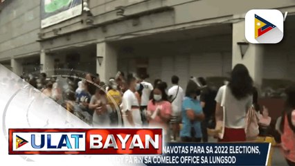Pila ng mga magpaparehistro sa Navotas para sa 2022 elections, tuluy-tuloy pa rin sa COMELEC Office sa lungsod; Senado at Kamara, parehong nagpasa ng panukala para ma-extend ang Voter Registration