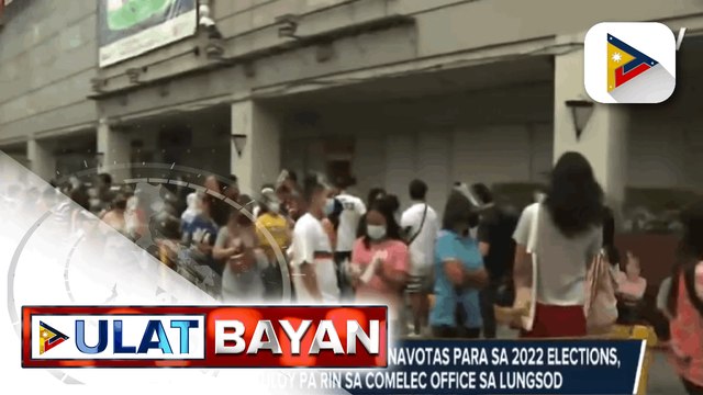 Pila ng mga magpaparehistro sa Navotas para sa 2022 elections, tuluy-tuloy pa rin sa COMELEC Office sa lungsod; Senado at Kamara, parehong nagpasa ng panukala para ma-extend ang Voter Registration