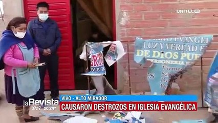 Vecinos causan destrozos en una iglesia evangélica acusándolos de generar mucho ruido