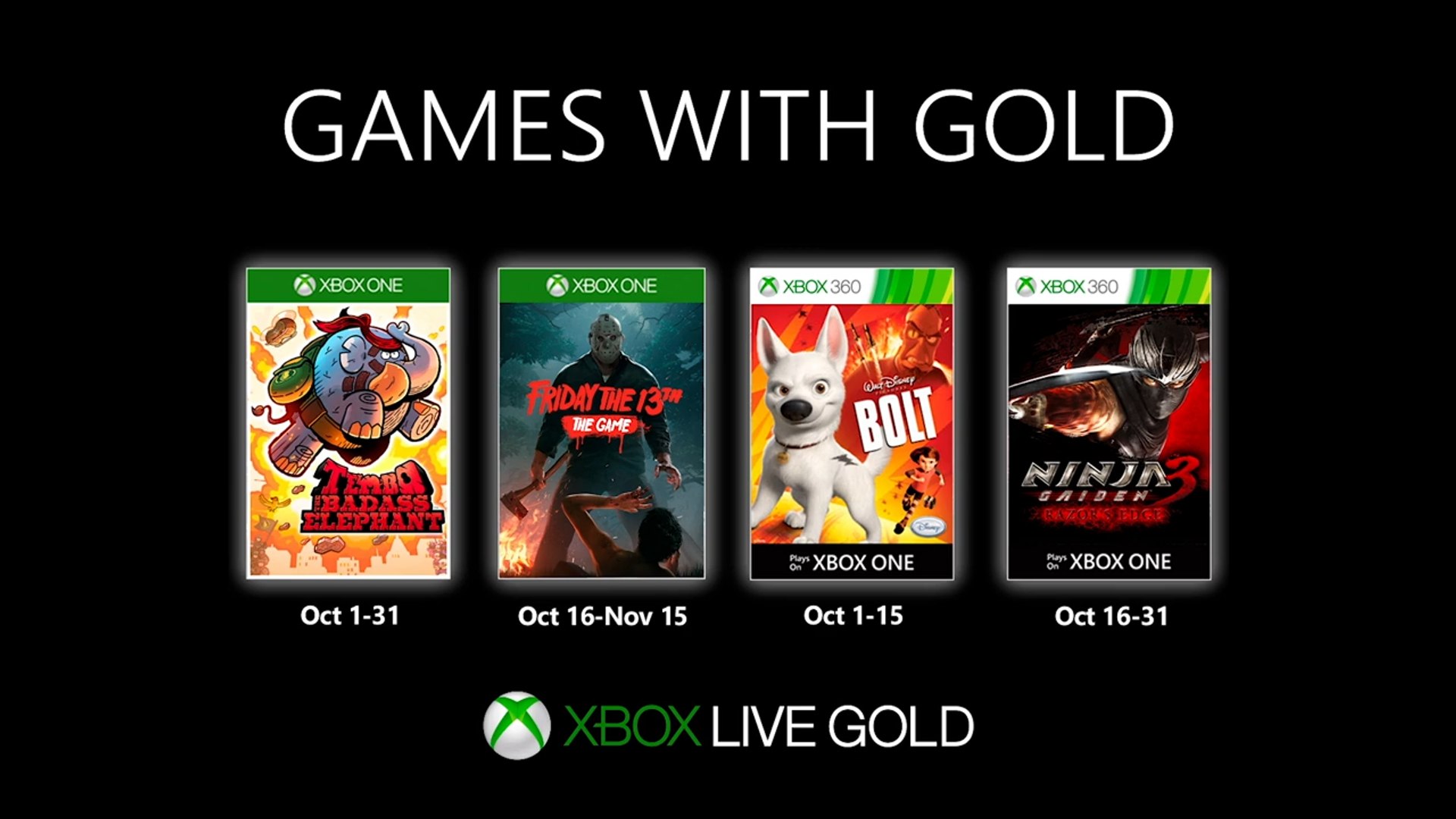 October's free Xbox Live Games with Gold revealed - video Dailymotion