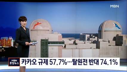 [MBN·갤럽 여론조사] 카카오 규제 필요 57.7%…탈원전 반대 74.1%