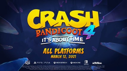 Crash Bandicoot 4 da la sorpresa y confirma su lanzamiento en PS5, Xbox Series X/S y Switch