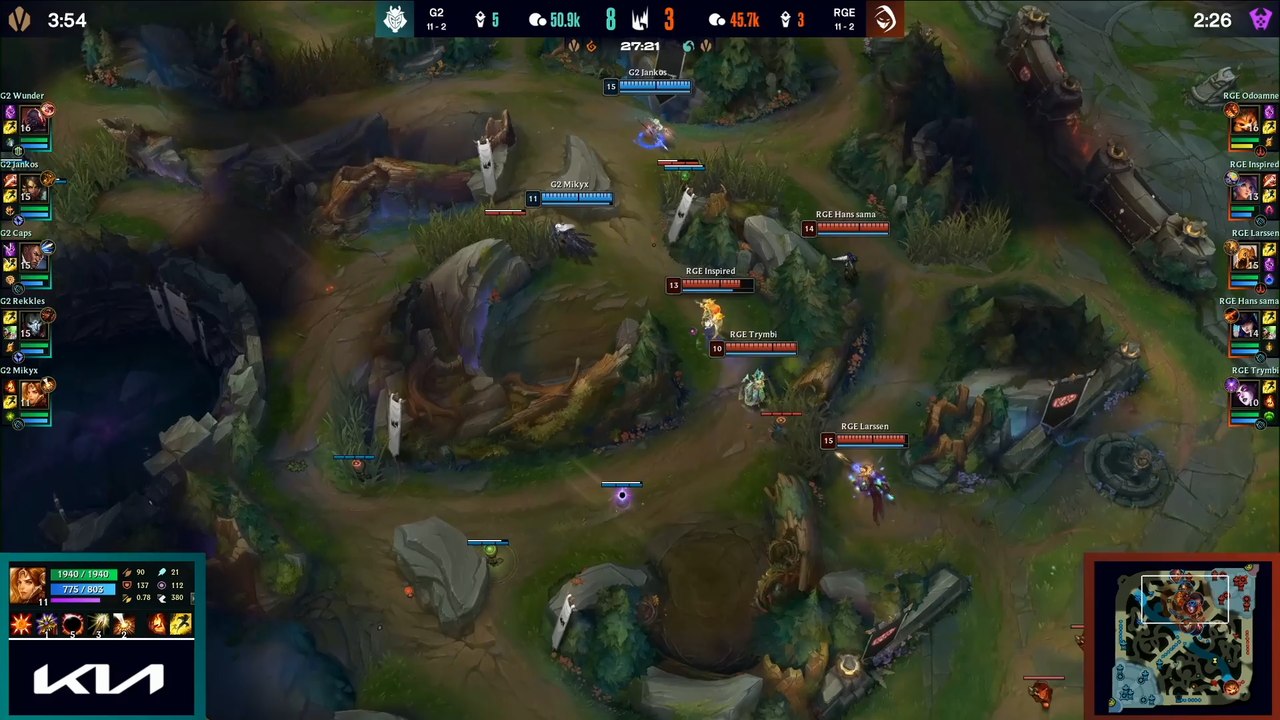 LoL: G2 Esports pasa por encima de Rogue y ya es lider en solitario de la LEC