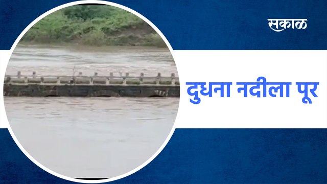 #Dudhana River Flood : दुधना नदीला पूर | Marathwada Rain | Flood | Sakal Media