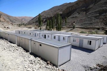 Sel bölgesinde konteyner kent çalışması