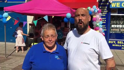 Michelle Smith and Darren McKenna from 13ANK Community Interest Company at The Bank Community Space's opening