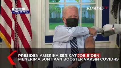 Momen Joe Biden Disuntik Booster Vaksin Covid-19