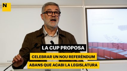 La CUP proposa celebrar un nou referèndum abans que acabi la legislatura