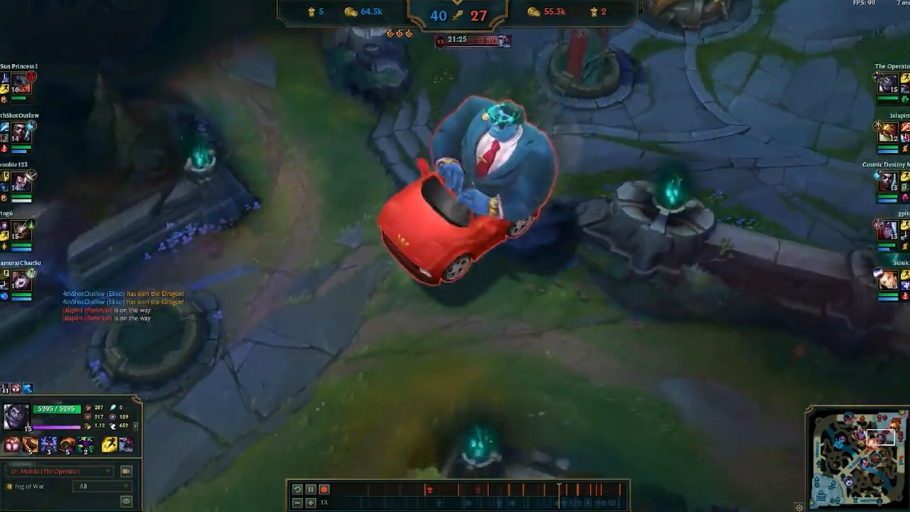 LoL: Una divertida interacción del nuevo modo crea el campeón más grande de la historia del juego