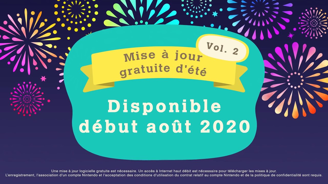 Animal Crossing New Horizons : Feux d'artifice et mise à jour d'aout