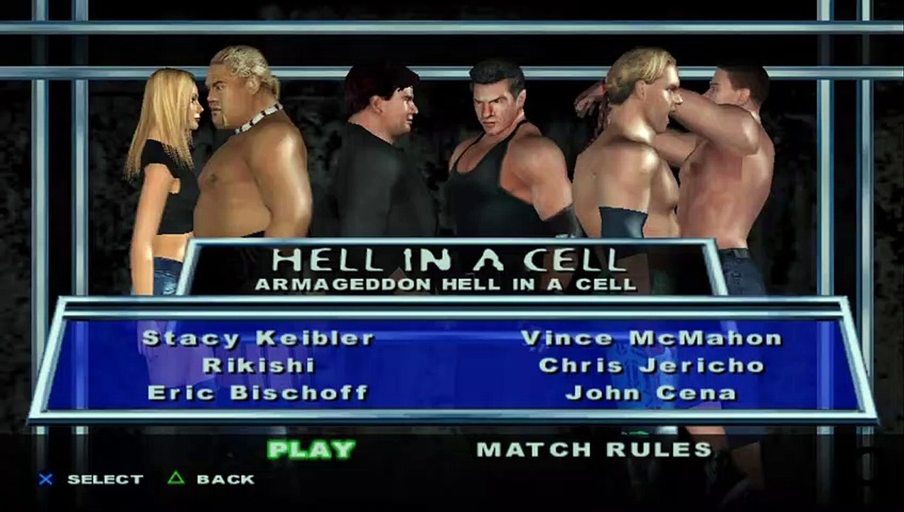 HCTP Stacy Keibler(ovr 100) vs Rikishi vs Eric Bischoff vs Vince vs Chris Jericho vs John Cena
