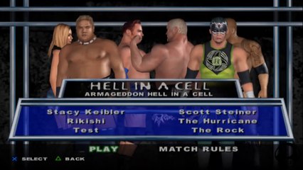 HCTP Stacy Keibler(ovr 100) vs Rikishi vs Test vs Scott Steiner vs The Hurricane vs The Rock