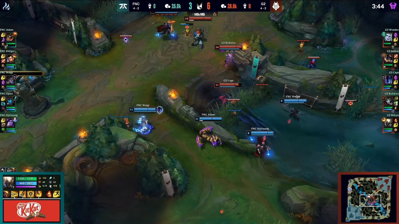 LoL: G2 Esports ya no da miedo, y Fnatic lo demuestra con una victoria aplastante