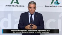 Bendodo advierte de la necesidad del Presupuesto 2022: 