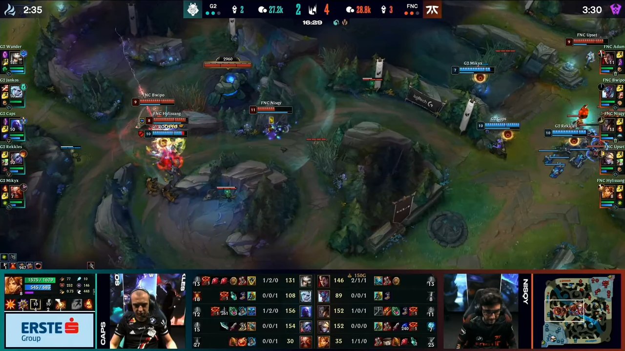 LoL: Fnatic condena a G2 Esports a la peor temporada de su historia y estará en los Worlds 2021