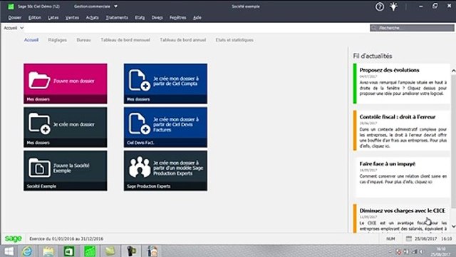 SAGE 50C CIEL GESTION COMMERCIALE 2018 : les options du dossier
