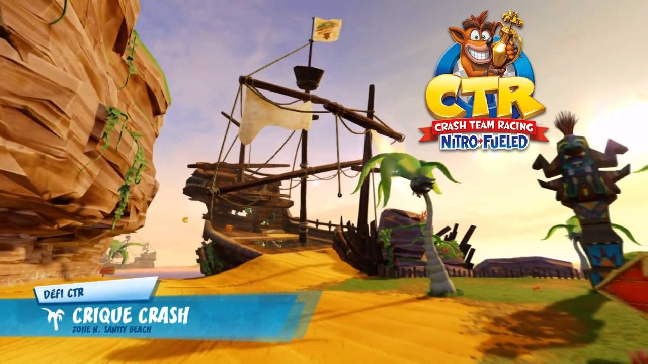 Défi lettres CTR - Crique Crash : guide Crash Team Racing Nitro-Fueled