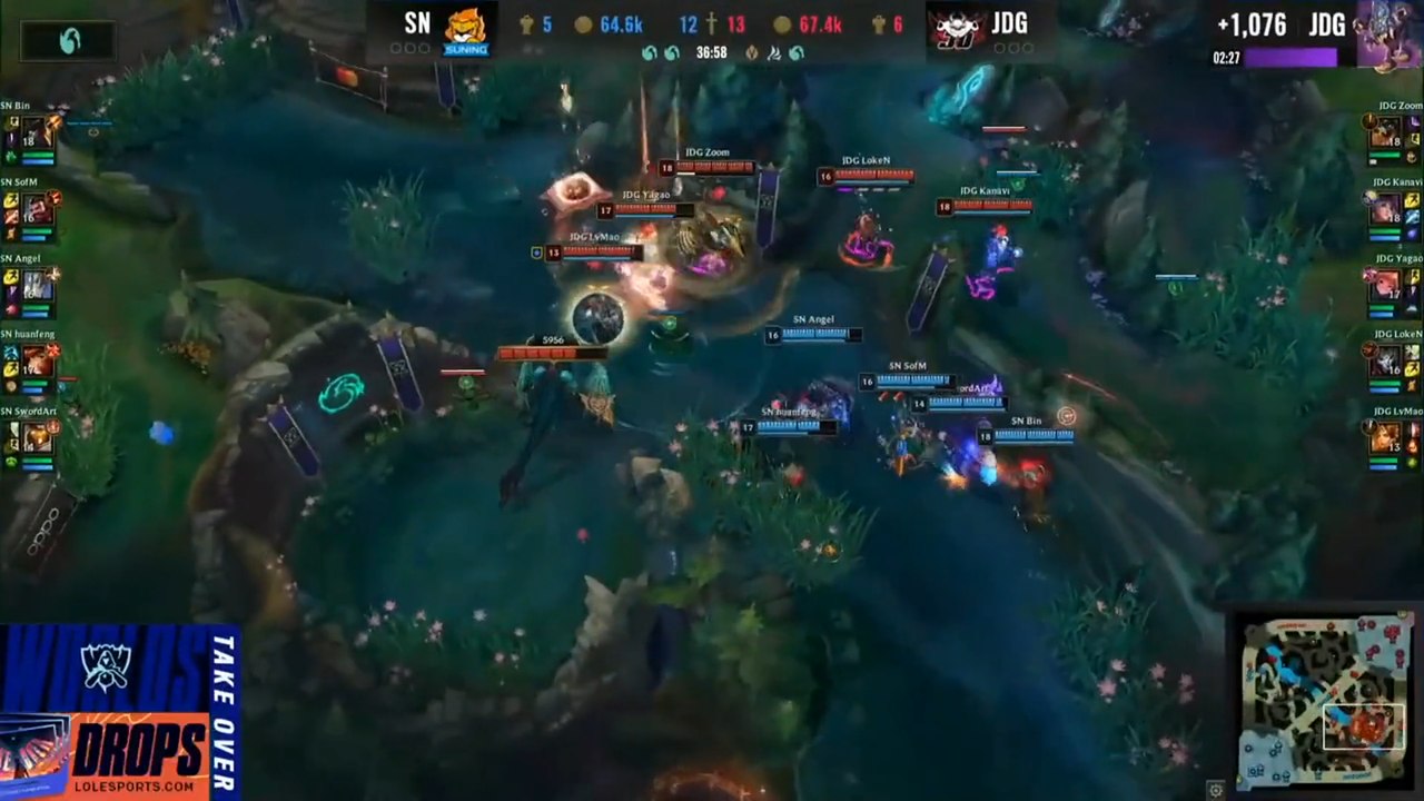 Recap du Jour 10 des Worlds 2020 de LoL : quart de finale JD Gaming vs Suning