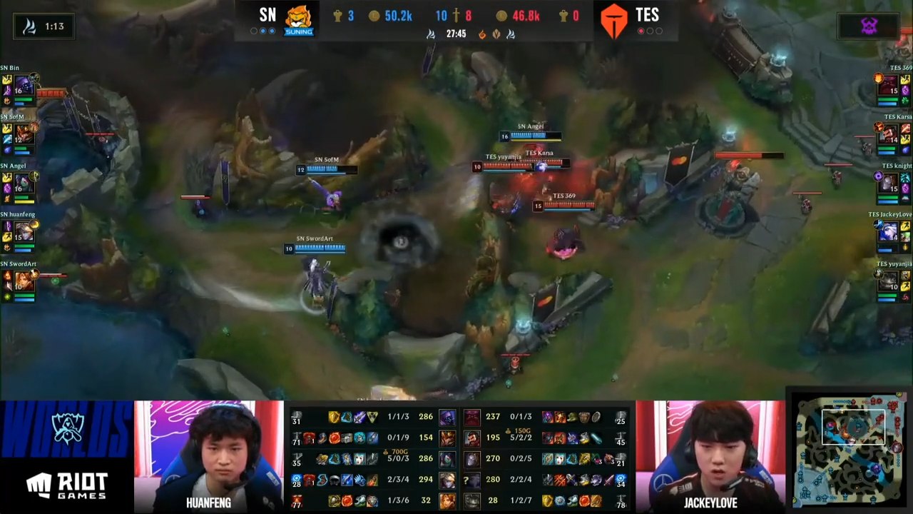 Demi-finale des Worlds LoL 2020 : Suning crée la surprise face à Top Esports