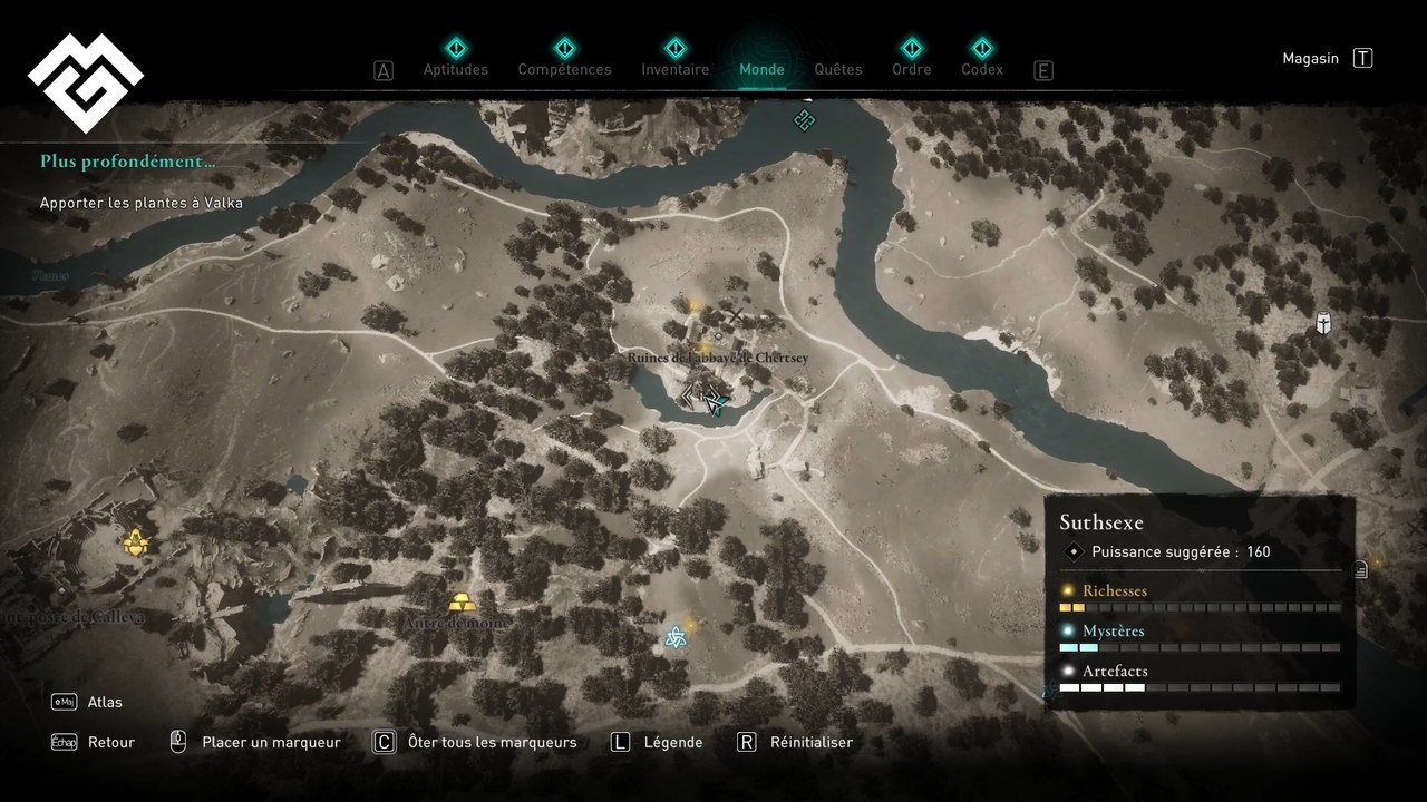 AC Valhalla : Soluce de la carte au trésor de Suthsexe