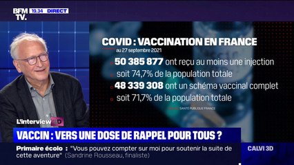 Pr Alain Fischer: environ "75% de la population française" a reçu une dose du vaccin contre le Covid-19
