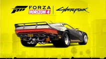 La voiture de Cyberpunk disponible dans Forza Horizon en téléchargement gratuit