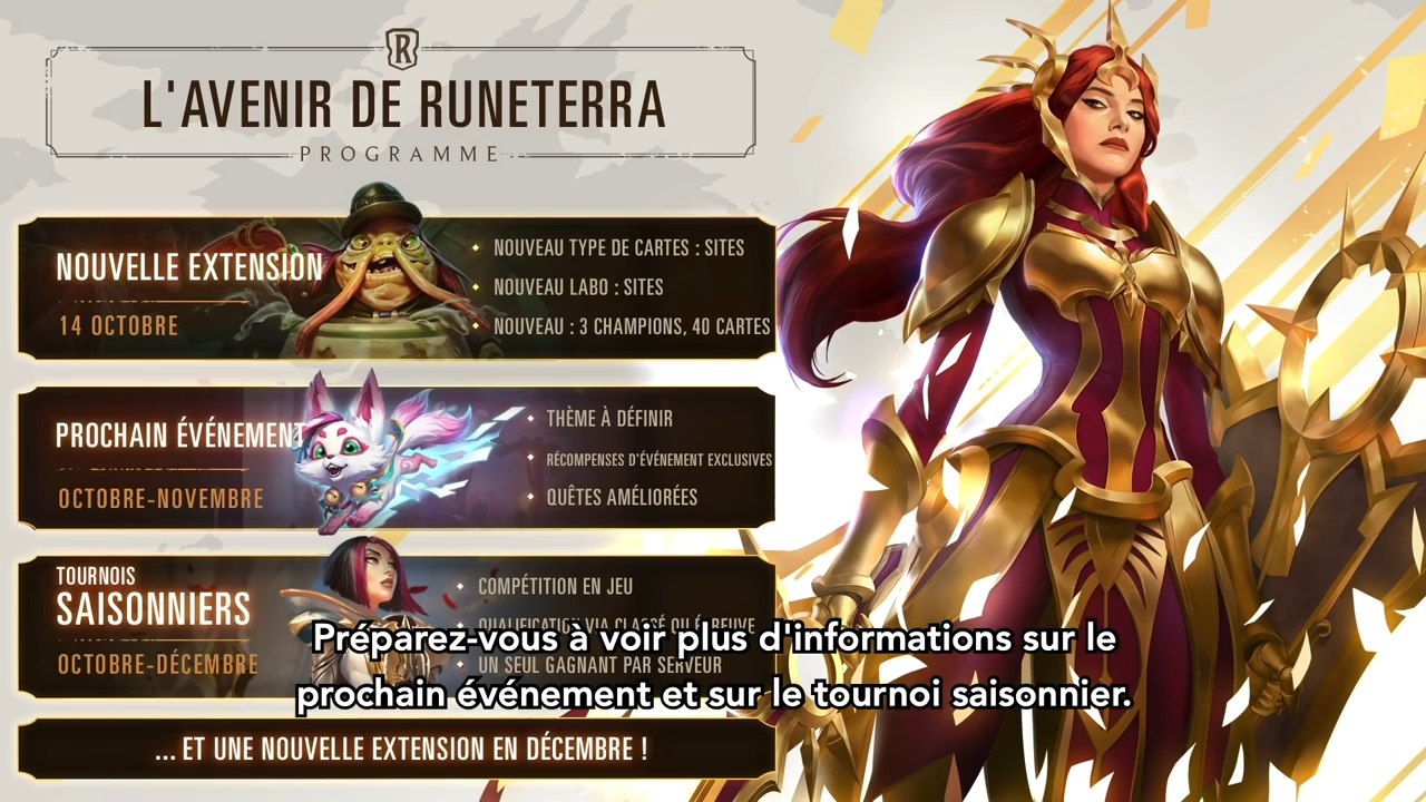 Legends of Runeterra - LoR : Monuments de pouvoir, événement, spectateur, compétition, cosmétiques