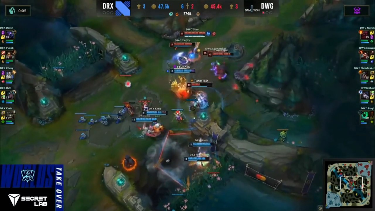 Recap du Jour 9 des Worlds 2020 de LoL : quart de finale DAMWON vs DRX